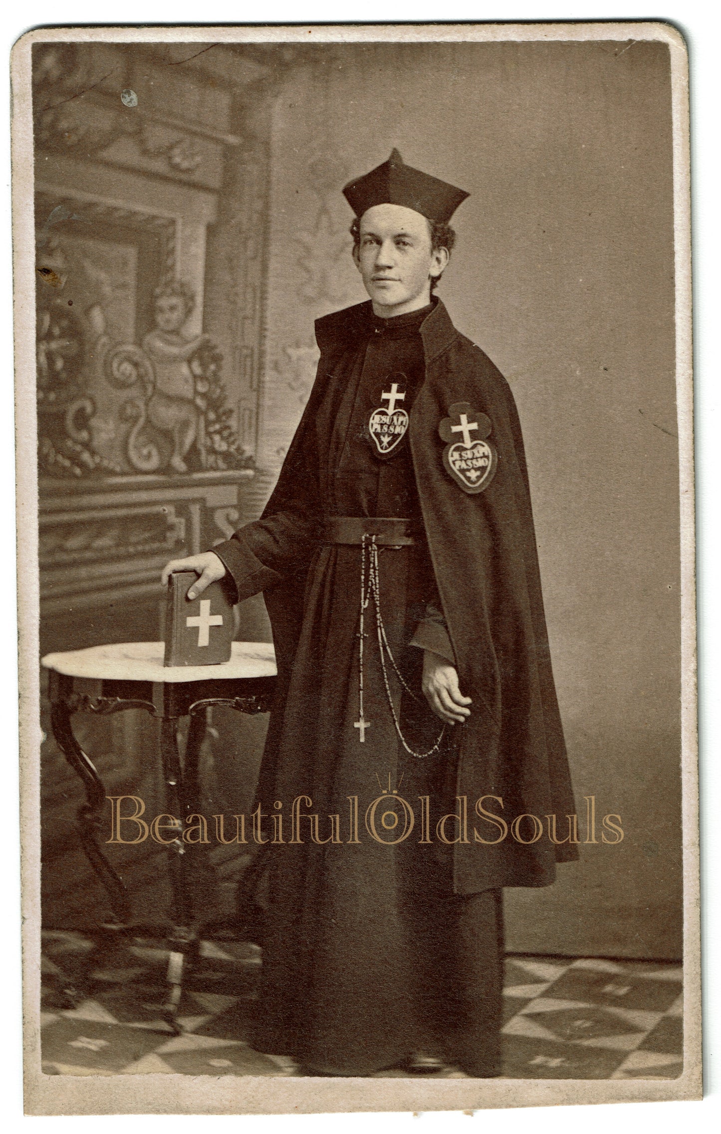 Antique Carte de Vista Photograph Passionist Catholic Priest Man